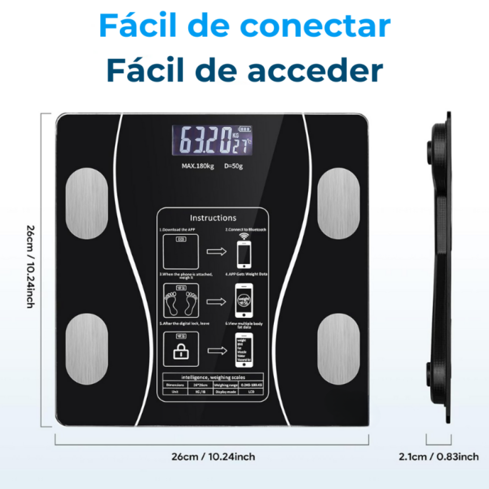 VidriScale Pro – Control Total de tu Composición Corporal