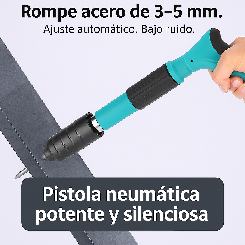 Pistola de Clavos Silenciosa 5 Velocidades – Kit Completo